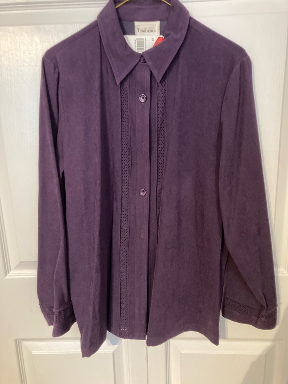 Tradition Purple Button-Up Blouse